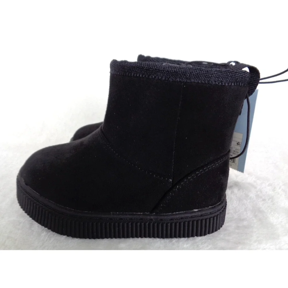 Cat & Jack Toddler Girls Arlo Faux Suede Ankle Booties Black Size 5 New With Tag